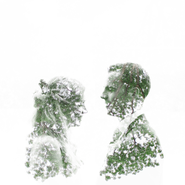 double exposure silhouettes, photo by Sansom Photography | via junebugweddings.com