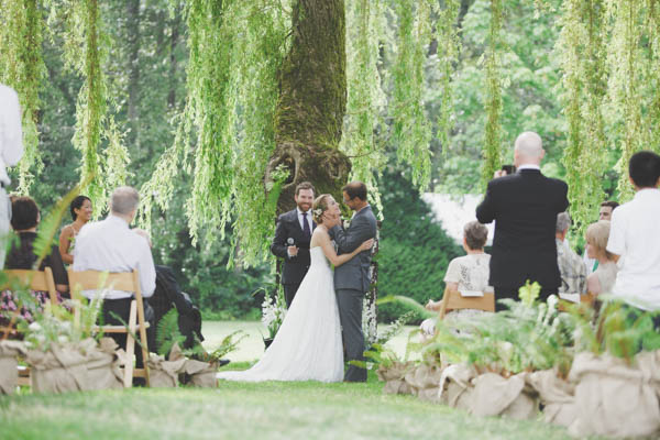 Pacific Northwest-inspired wedding ceremony