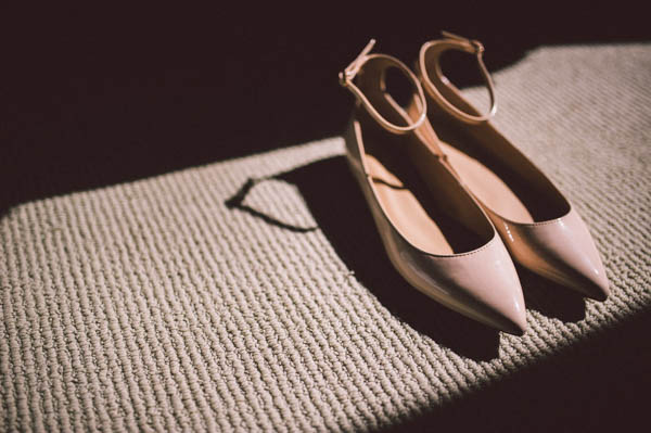 nude patent pointed wedding flats