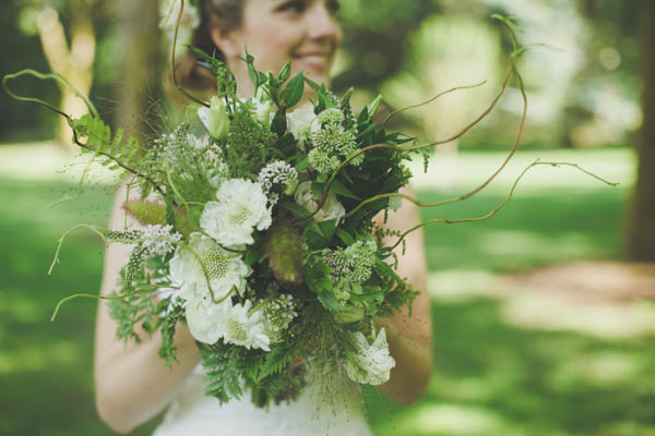 elegant and natural green wedding bouquet