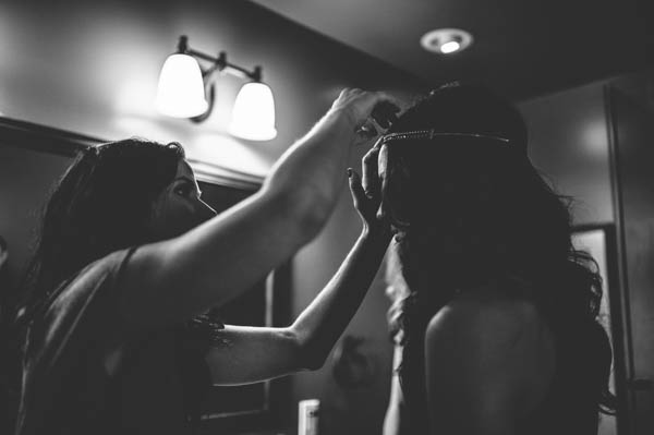 bride getting ready portrait