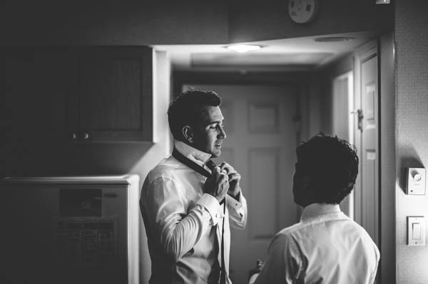 groom getting ready portrait