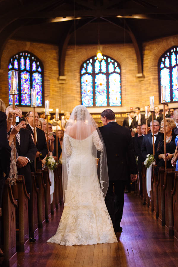 romantic chapel wedding ceremony, photo by Clay Austin Photography | via junebugweddings.com