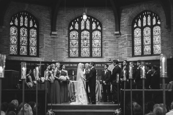 romantic chapel wedding ceremony, photo by Clay Austin Photography | via junebugweddings.com