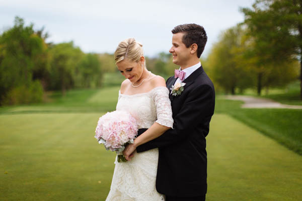 romantic country club wedding couple's portrait, photo by Clay Austin Photography | via junebugweddings.com