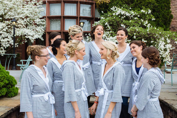 romantic country club wedding bride and bridesmaids getting ready, photo by Clay Austin Photography | via junebugweddings.com