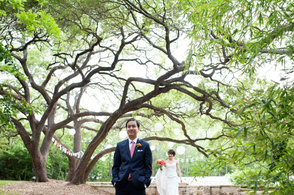 vintage Mercy Hall wedding couple's first look portrait