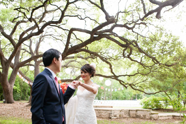 sweet couple's first look portrait