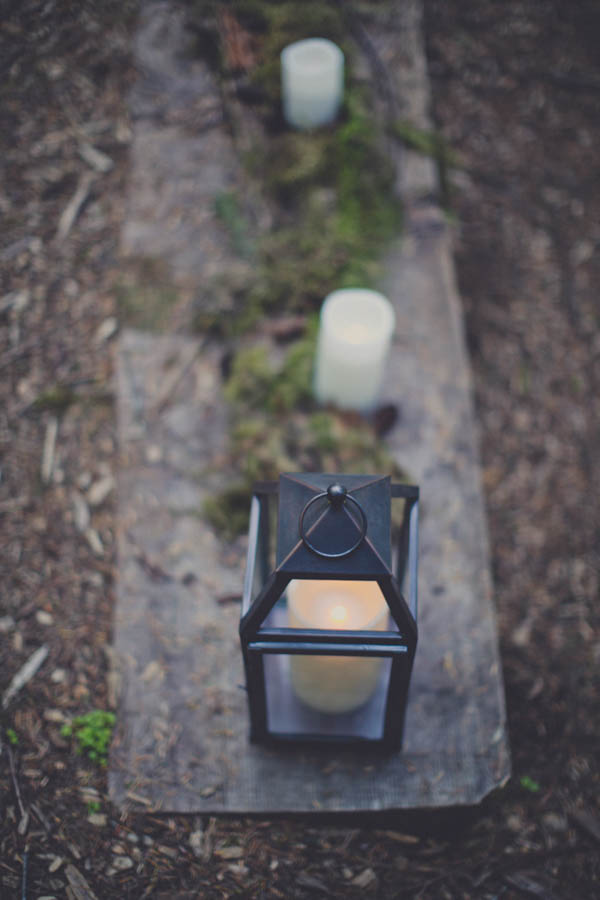 romantic wedding ceremony latern decor