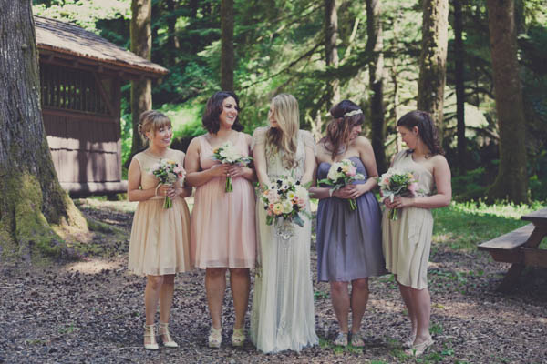 mismatched short bridesmaids dresses