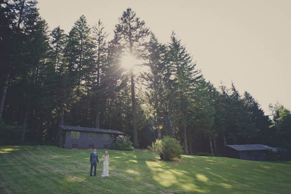 couple's portrait with forest landscape