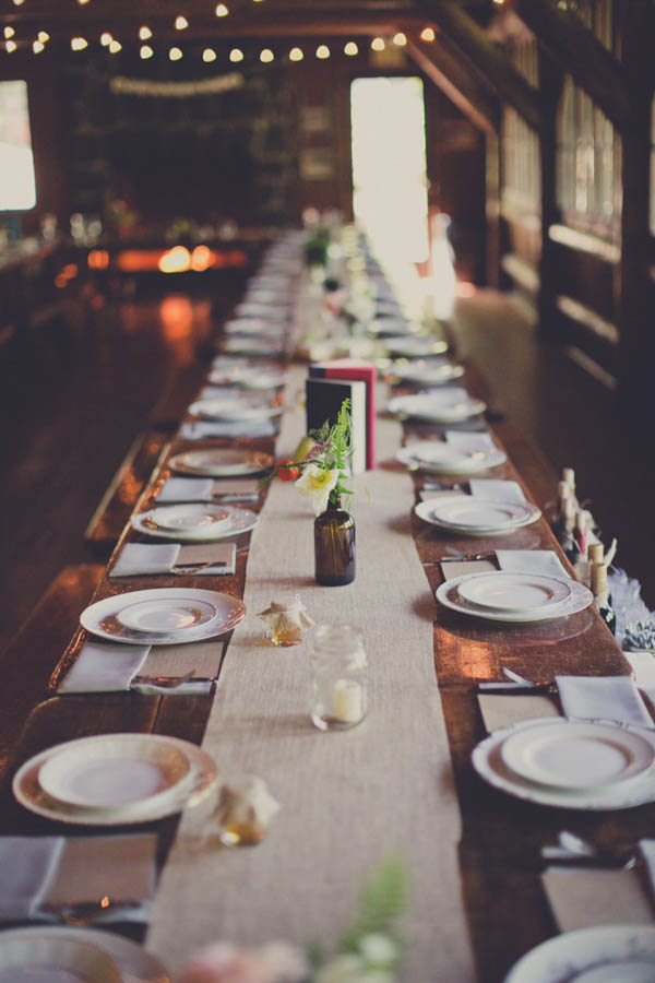 rustic wedding tablescape