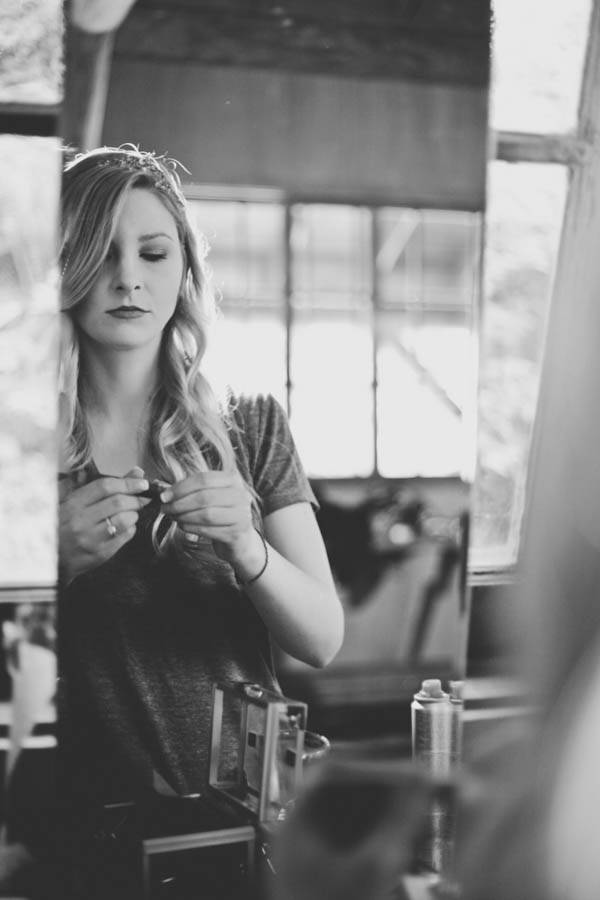 bride getting ready portrait