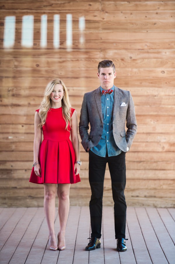 fashionable engagement shoot 