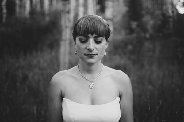 artsy bridal portrait