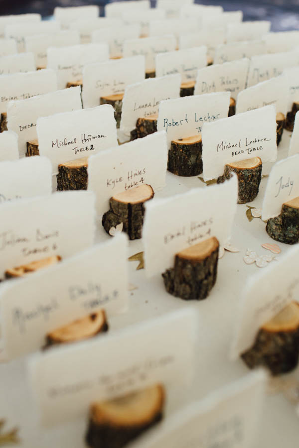 natural reception place cards