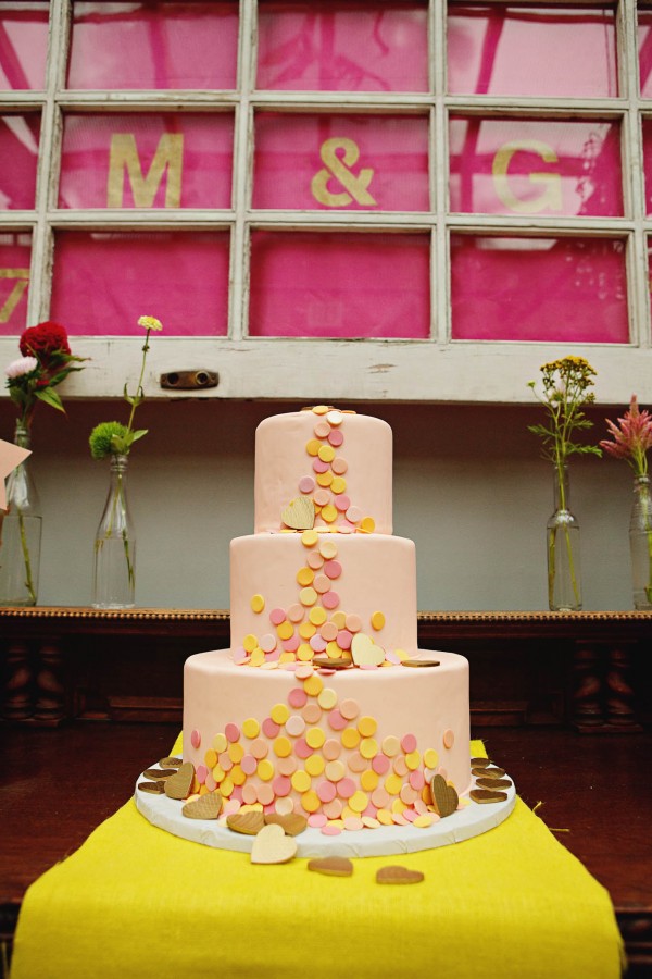 confetti wedding cake