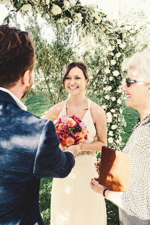 beautiful bride during the ceremony