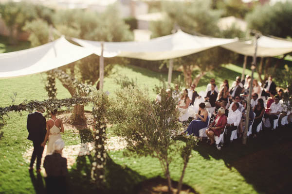 beautiful outdoor wedding ceremony in Morocco