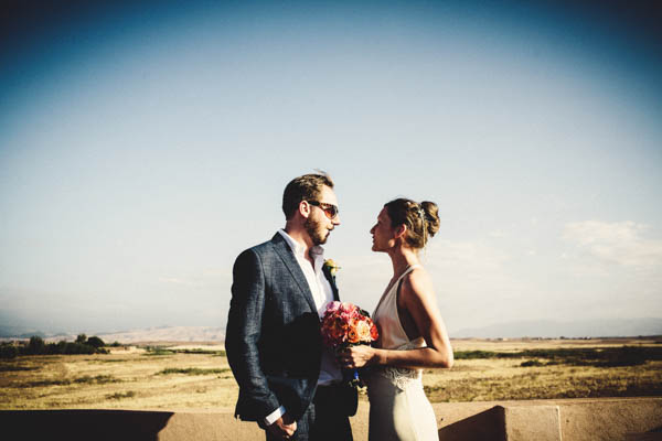 Moroccan destination wedding couple's portrait