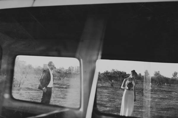 artistic destination wedding couple's portrait