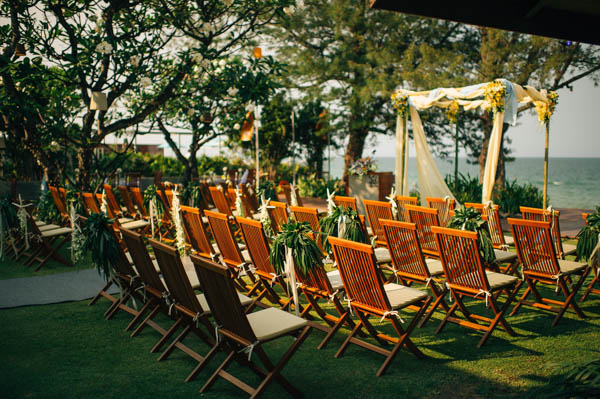 stunning Thailand rustic beach wedding ceremony decor