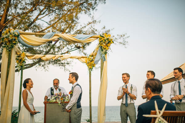 simply beautiful waterfront ceremony