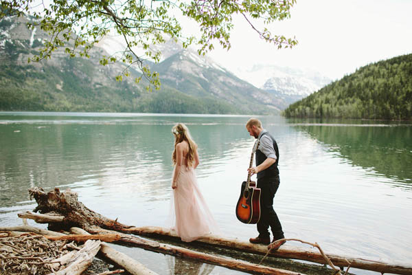 romantic waterfront and guitar