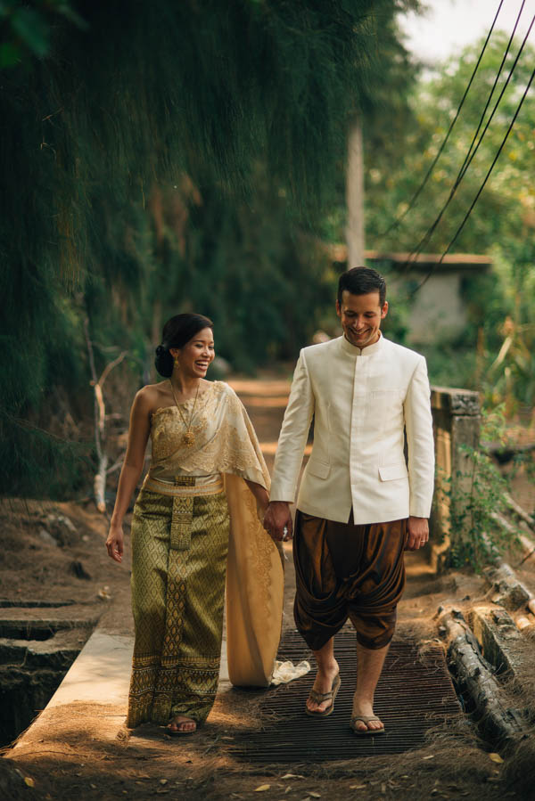 Traditional thai shop wedding attire