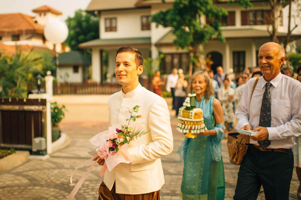 groom at the reception