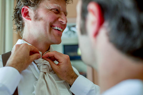 groom getting ready