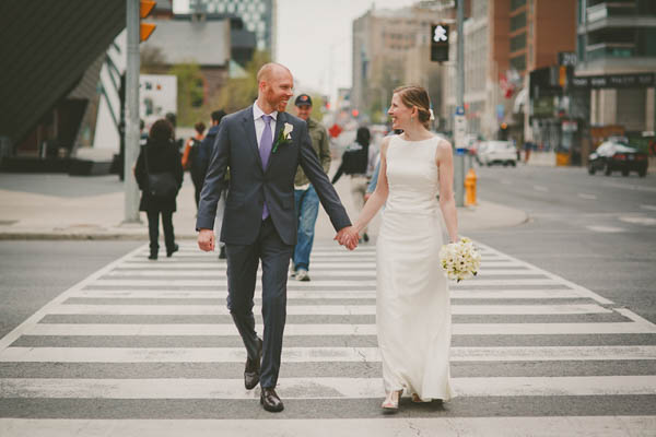 urban street couple's portrait