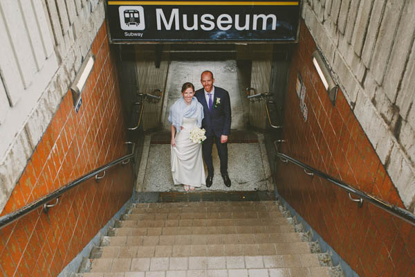 urban museum couple's portrait