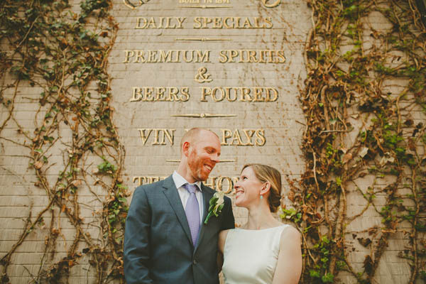 simple and chic Toronto wedding couple's portrait