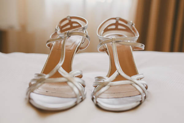 strappy silver wedding sandals