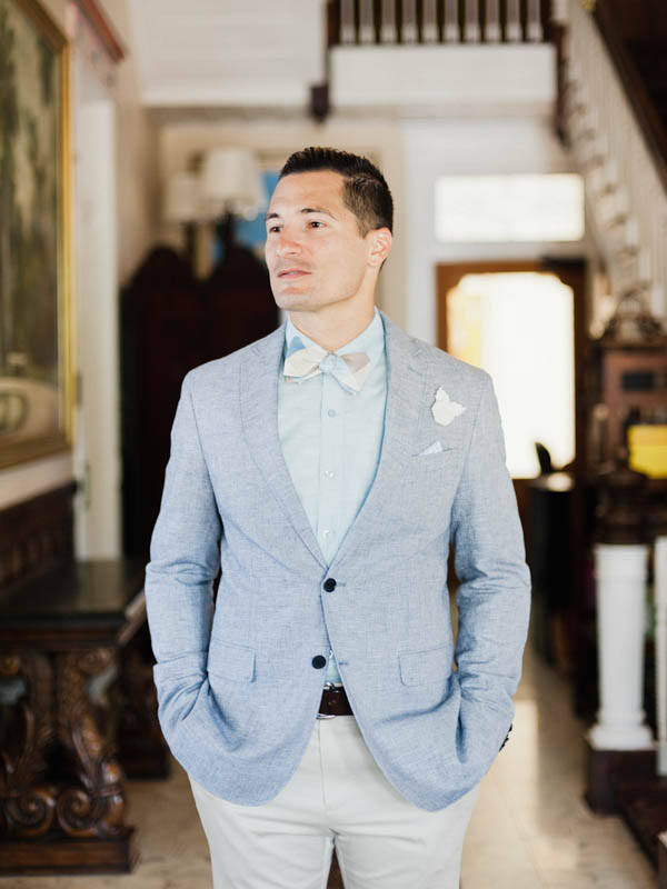 stylish groom's portrait