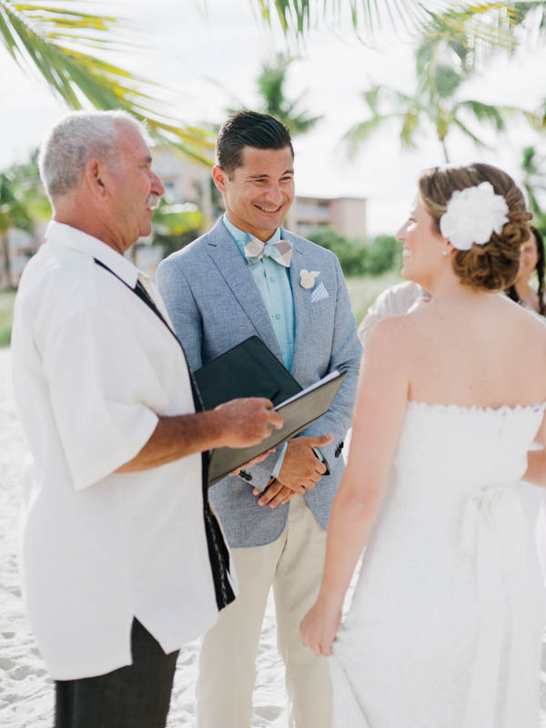 intimate beach wedding ceremony