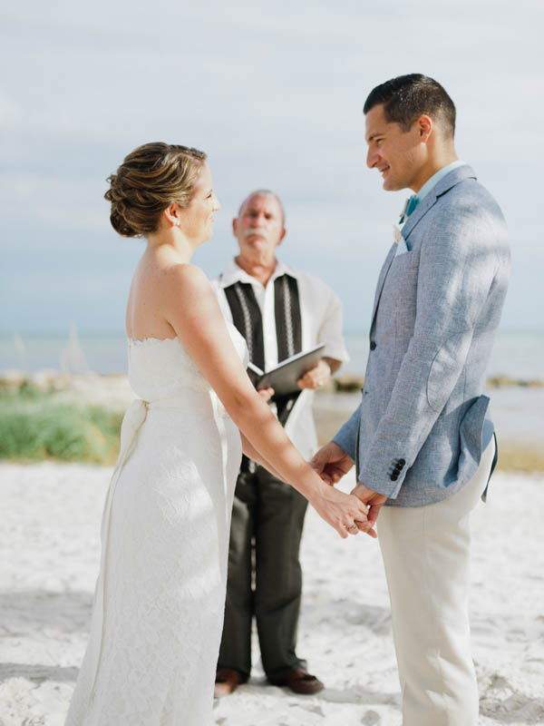 romantic beach wedding ceremony