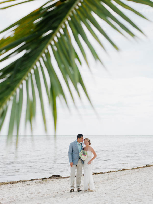 beachfront couple's portrait