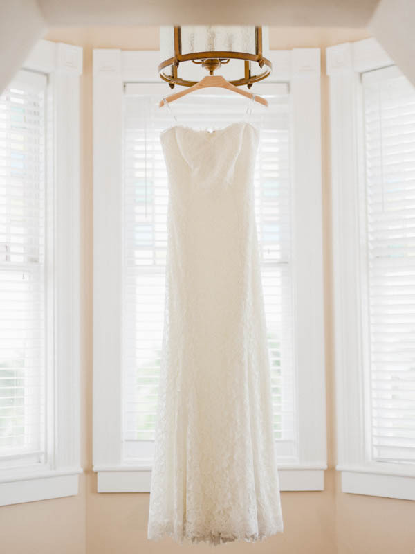 BHLDN lace wedding dress