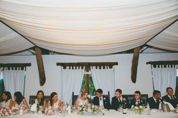 rustic Italian wedding reception