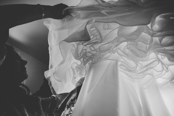 artistic wedding gown photo