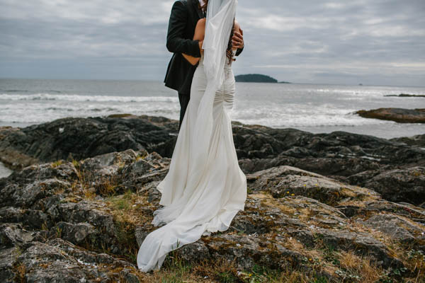 romantic oceanfront embrace