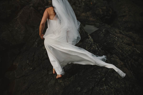 stunning oceanfront bridal photography