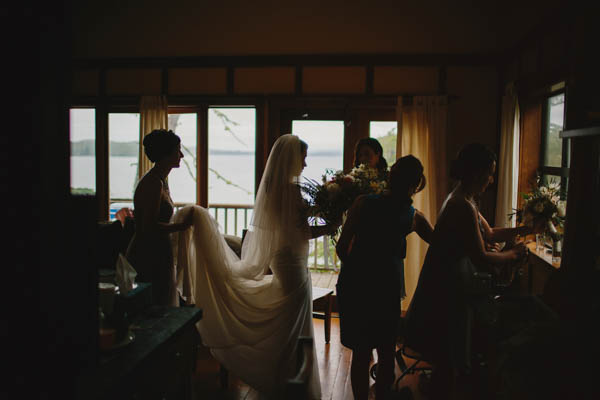 bride in her wedding gown