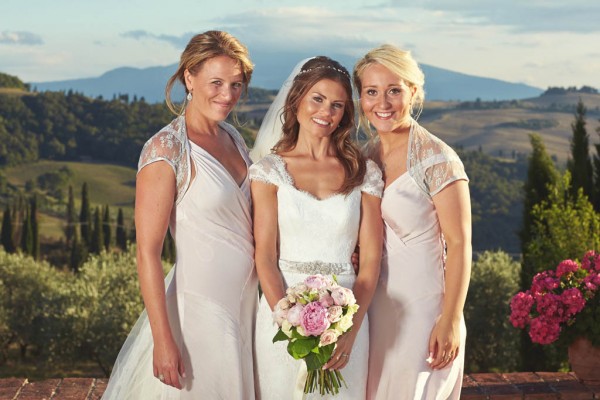 bride and her bridesmaids