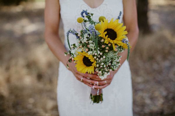 sunflower wedding bouquet