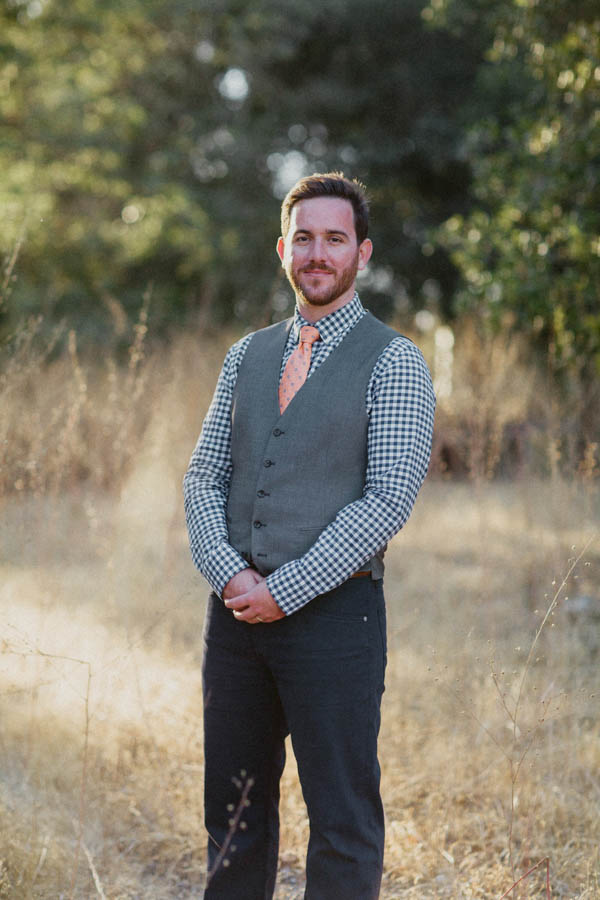 navy and pink groom's fashion