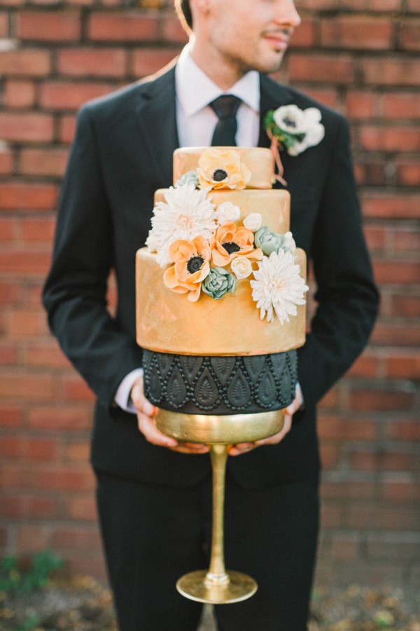 halloween inspired wedding cake