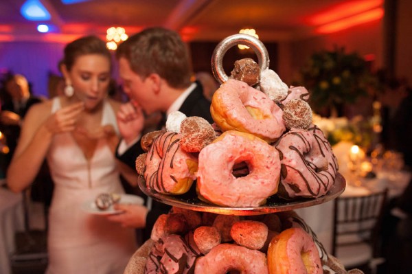 doughnut tower wedding reception